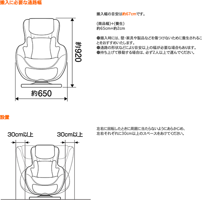 搬入に必要な通路幅